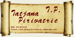 Tatjana Pirivatrić vizit kartica